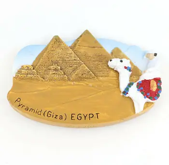 Pirâmides De Gizé, Egito Ímã de Geladeira Lembrança 3D Resina Paisagem Refrigerador Magnético Adesivo Casa Decoração da Cozinha