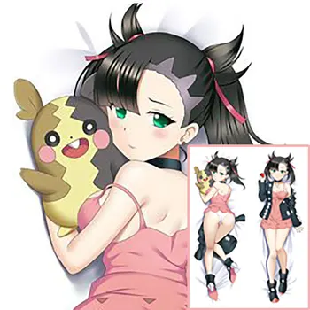 Pokemon Marnie Dakimakura Capa Dupla-face de Impressão Otaku Anime Waifu Travesseiro Marnie Morpeko Tamanho do Corpo Travesseiro CaseBody Tamanho