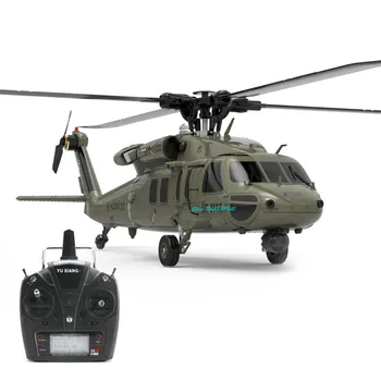 Profissional Escova UH60-Black Hawk do Helicóptero de RC Modelo 1:47 6CH Flybarless Arobatic 6G/3D Stunt Helicóptero de Controle Remoto