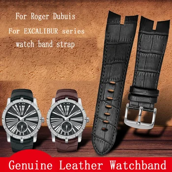 Pulseira de Couro genuíno 26mm Para Roger Dubuis Para EXCALIBUR série de faixa de relógio pulseira de 42mm de discagem RDDBEX0405 Homens Acessórios