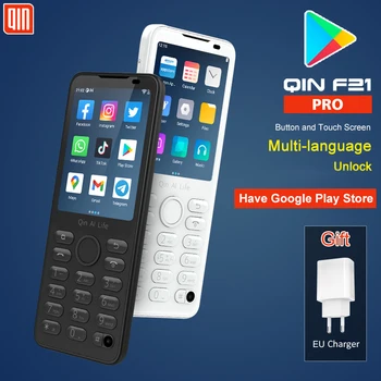 Qin F21 Pro Google Tela de Toque Inteligente de Telefone wi-Fi 5G+2,8 Polegadas 3GB 32GB Bluetooth 5.0 Duoqin versão Global 2120mAh Telefone Android
