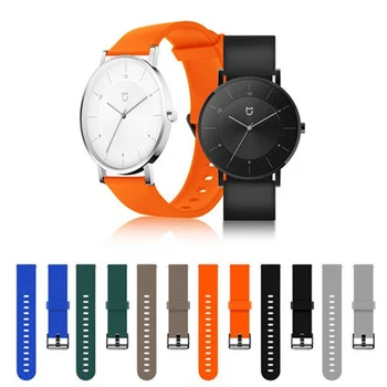 Relógio do silicone Pulseira de Relógio Smartwatch Mulheres pulseira de mens Para Xiaomi Mijia Relógio de Quartzo Pulseira de Substituição da Correia de Pulseira