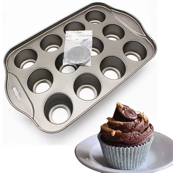 Removível De Aço Inox Assar Molde De Mini Muffin De Cupcake Molde Do Bolo Bandeja Bakeware Cupcake Panela De Cozinha, De Pastelaria, Panificação Acessórios
