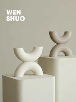 Resumo em Forma de X Vaso de Cerâmica, Casa Moderna Ornamento Para Salas de estar/Quarto/Corredor WENSHUO