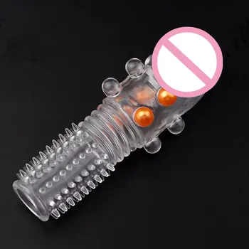 Reutilizáveis Cravado Preservativos Brinquedos Sexuais Para os Homens 18+ retardar a Ejaculação de Extensão de Pénis Mangas de Bloqueio de Pau Anel Vibrador Tampa Adulto do sexo loja
