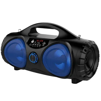 Sem fio bluetooth alto-falante portátil de som surround, coluna estéreo de alta potência do subwoofer suporta AUX TF cartão de FM com microfone