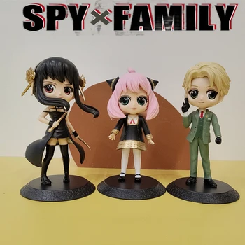 Spy X Família Q Versão Figuras De Anime Loid Yor Anya Falsário Q Posket Pvc Modelo De Pingentes De Brinquedos Hobbies Figuras De Ação Presentes De Natal