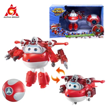 Super Asas S6 5 Polegadas Transformando Jett & bola de Ferro de Energia de Robôs de Deformação de um Avião Figuras de Ação do Anime Criança Brinquedos