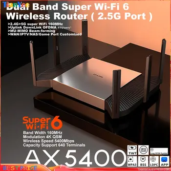 T P - Link AX5400 WiFi6 Roteador MESH 2.4+5 G de Banda Dupla Wireless +2,5 G(2500Mbps) Porta SFP + x4*Gbps porta Ethernet TL-XDR5480 Turbo