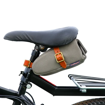 Tourbon Sela de Moto, Saco de Bicicleta Assento Cauda Bolsa de Lona Telefone Bolsa de Caso Repelente de Água Cinza para a Montanha Bicicletas de Estrada de Ciclismo