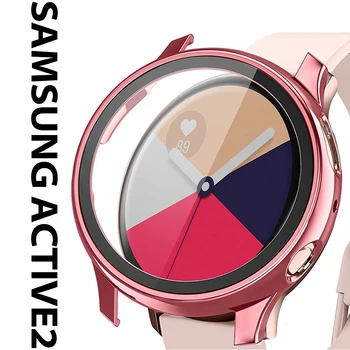 TPU Protetor de Tela de Cobertura Compatível com o Samsung Galaxy Watch Active 2 40mm 44mm de Proteção Caso do Relógio, o Relógio Inteligente Acessórios