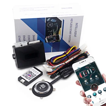 Universal de Alarme de Carro de início automático do APLICATIVO do Sistema de Controle Remoto do Motor de Ignição Kit, Um Botão para Começar a Parar de Sistema eletrônico do Carro