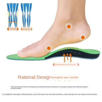 V Melhores Sapatos Ortopédicos Único Palmilhas para Sapatos Arco do Pé Pad X/S Tipo de Perna de Correção de Televisão Arco do Pé de Apoio Sapatos de Desporto de Pastilhas