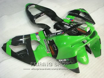 Verde Carenagens kits de Carroçaria Para a Kawasaki ZX6R 636 1998 1999 98 99 zx-6r Carenagem kit +7gifts S02