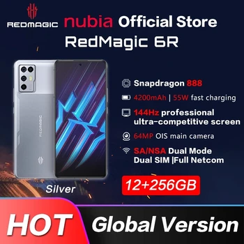 Versão Global Núbia RedMagic 6R 12 GB 256 gb de telefone móvel 5g de telefone de Jogos de Telefone 6.67