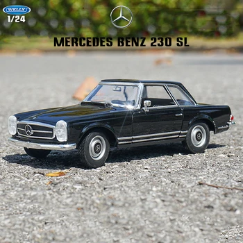 Welly 1:24 Mercedes Benz 230 SL 220 Liga de Carro Carro Modelo de Simulação de Decoração Carro Coleção Brinquedo de Presente de Fundição Modelo de Brinquedo de Menino