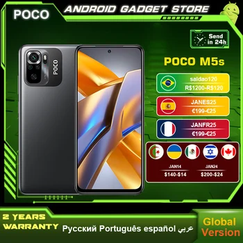 Xiaomi POCO M5s Smartphone 64GB/128GB de 5000mAh NFC MTK G95 Octa Core 64MP Câmara 6.43