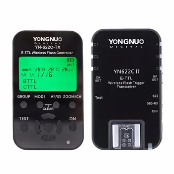 YONGNUO Wireless TTL Flash Trigger YN622C YN-622-TX KIT com Alta velocidade de Sincronização HSS 1/8000s para Câmera Canon 500D 60D 7D 5DIII