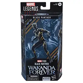 Original Hasbro Marvel Legends Série Black Panther Wakanda para Sempre Pantera Negra de 6 Polegadas MCU Figura de Ação do Brinquedo, 2 Acessórios